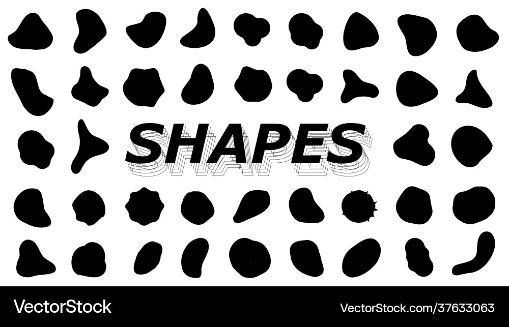 A collection varied shapes concept spots Vector Image