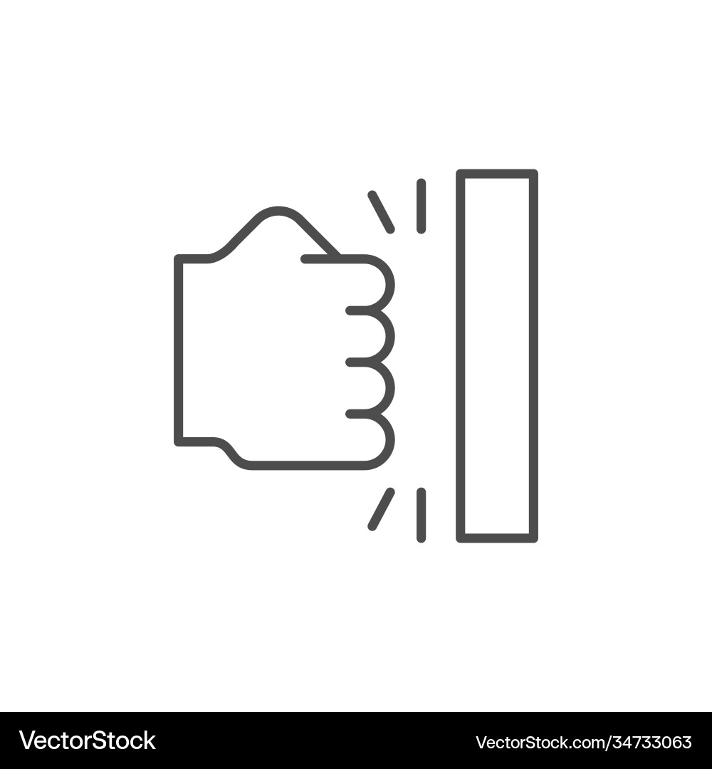 Anger icon or fist punch symbol vector image