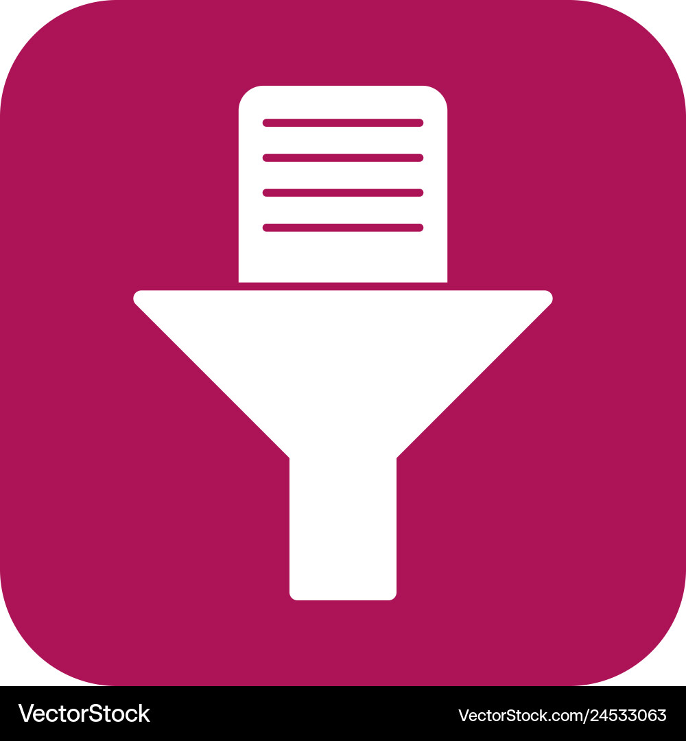 Document filter icon Vector Image