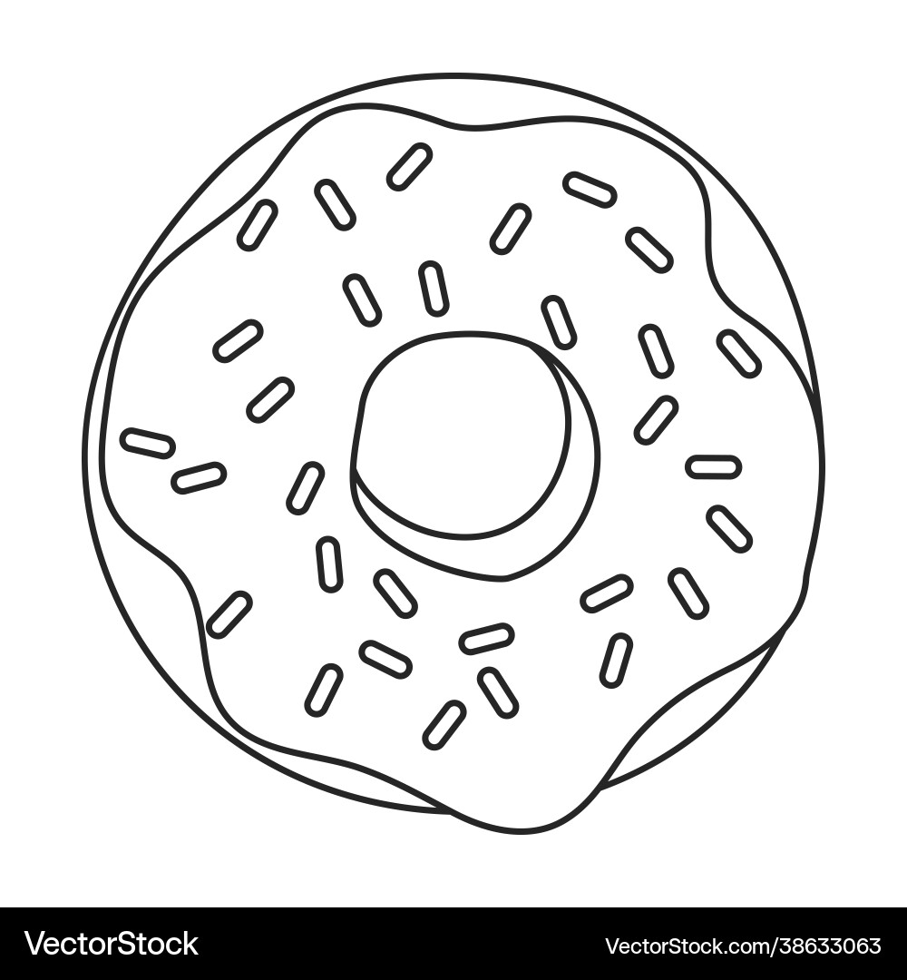 Doughnut outline icon Doughnut outline icon vector image
