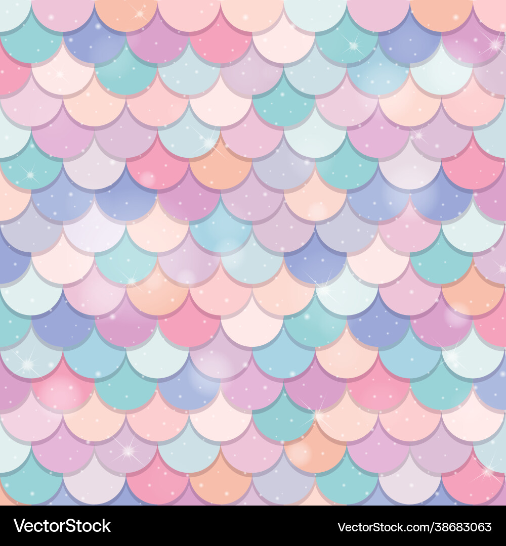 Fantasy mermaid scales seamless pattern Fantasy mermaid scales seamless pattern vector image