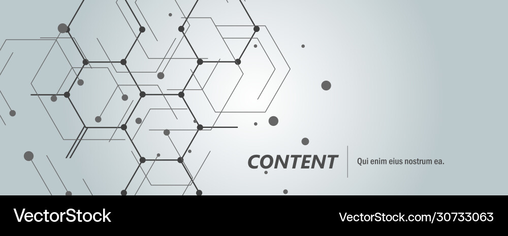 Geometric lines and dots pattern modern hexagons Vector Image