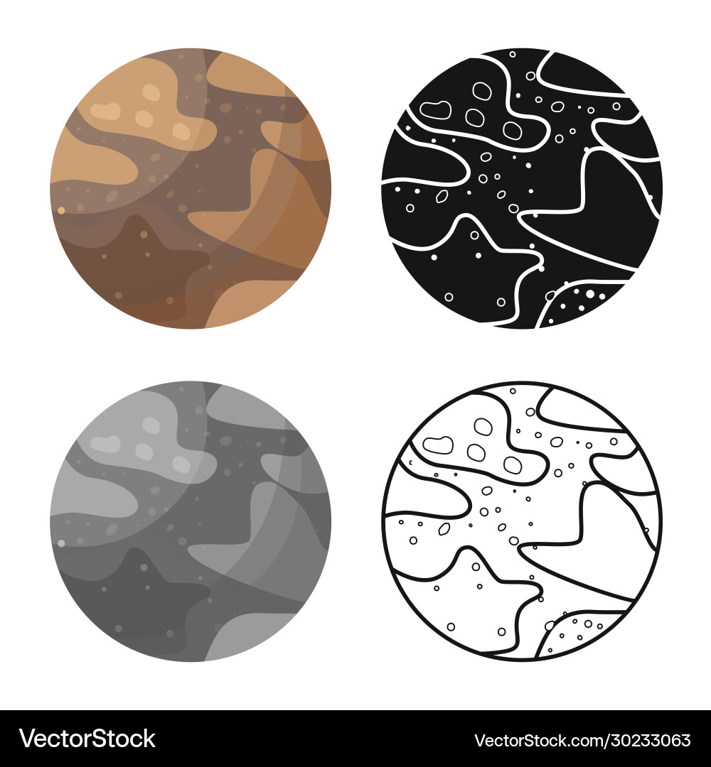 Isolated object pluto and nasa symbol web vector image
