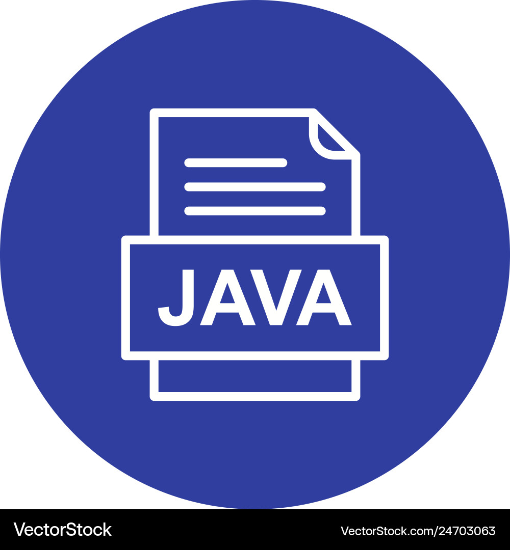 Java Datei Dokument Symbol vektorbild