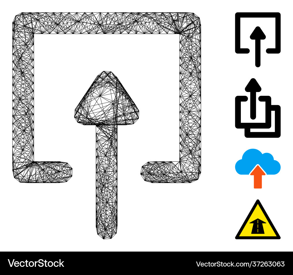 Net upload mesh Net upload mesh vector image