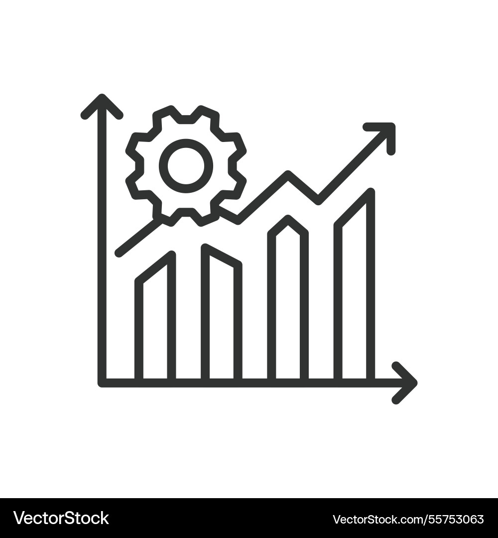 Optimization icon in line design Optimization icon in line design vector image
