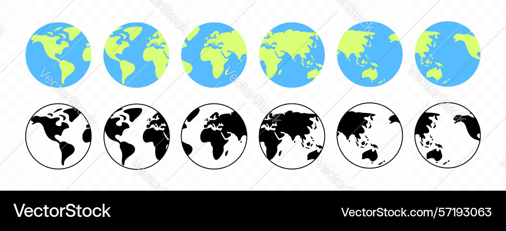 Planet earth rotates around itself or its axis Planet earth rotates around itself or its axis vector image