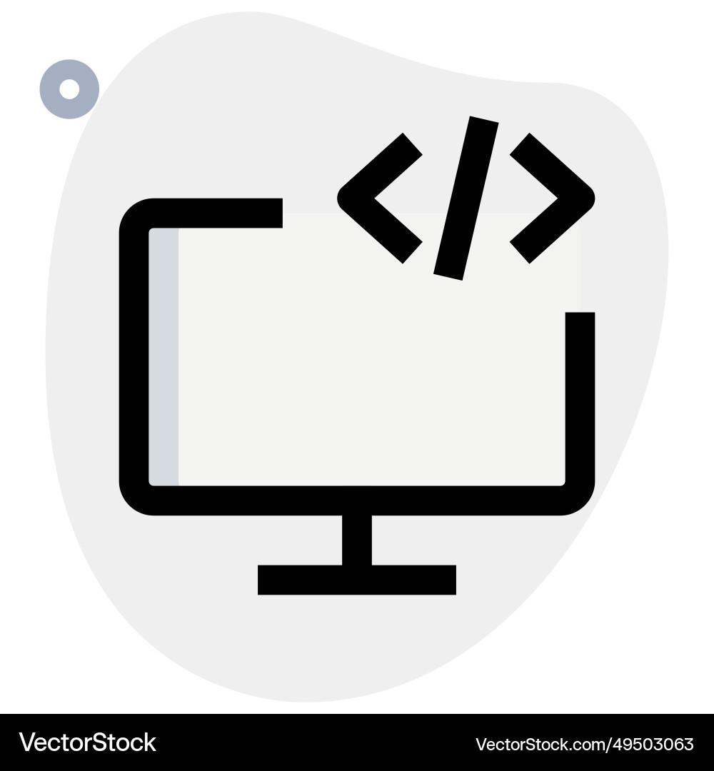 Programmierung und Skriptierung auf einem Monitor Vektorbild