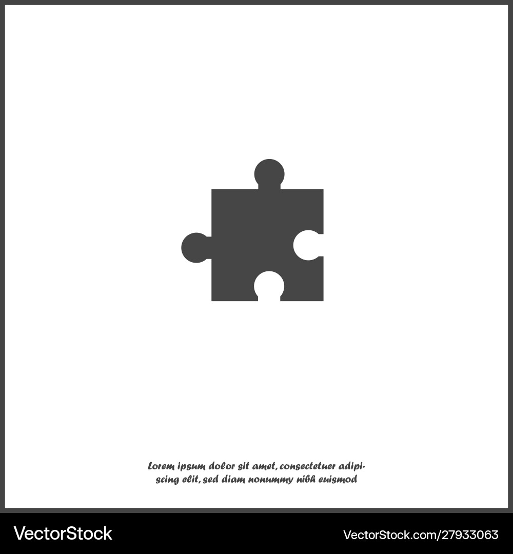 Puzzle-Symbol auf weiß isolierten Hintergrund Puzzle-Symbol auf weiß isolierten Hintergrund vektorbild