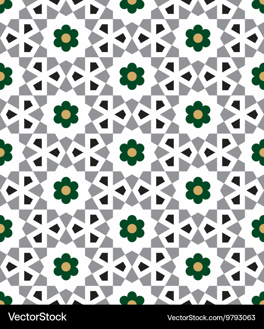Seamless geometric pattern repeating background vector image