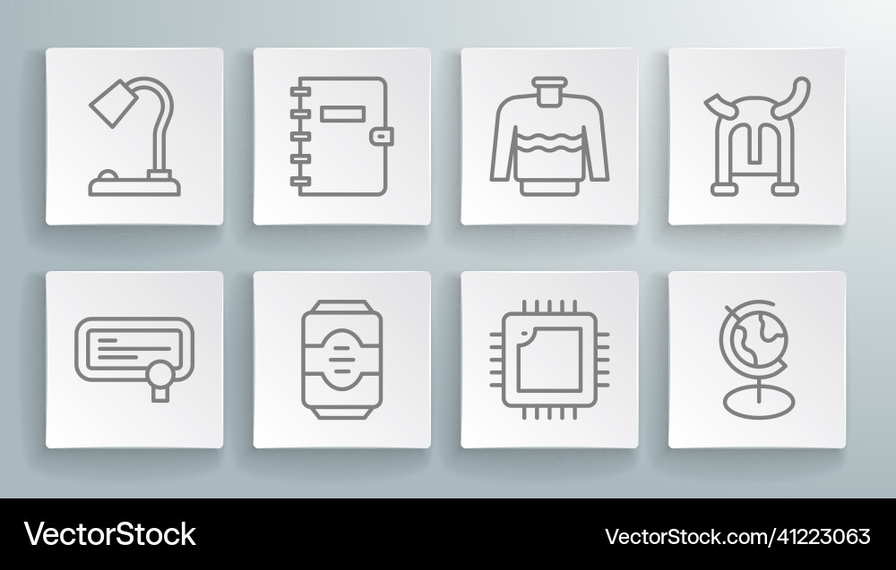 Set line certificate template spiral notebook Set line certificate template spiral notebook vector image