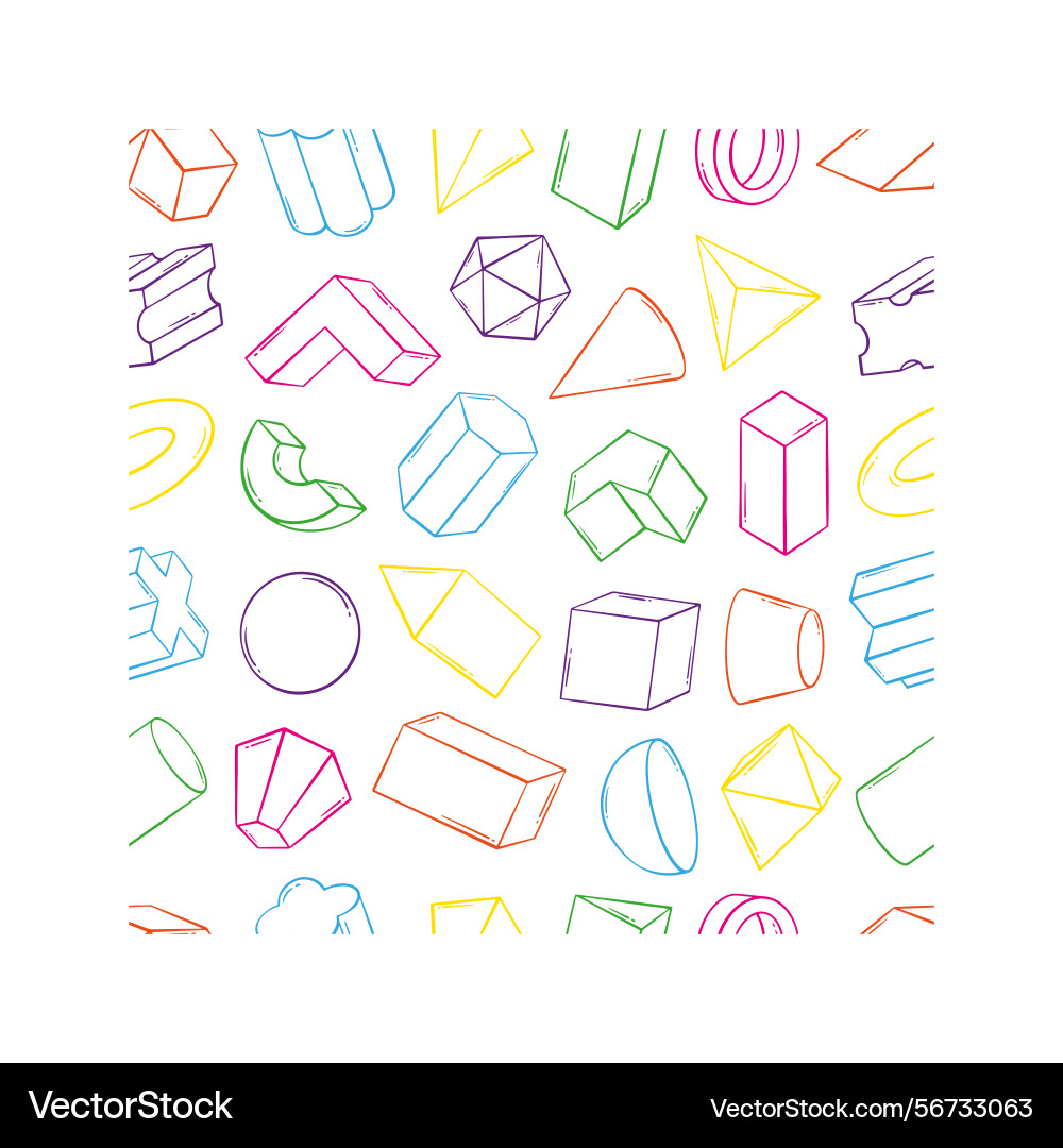 Sketch geometry shapes seamless pattern simple Sketch geometry shapes seamless pattern simple vector image