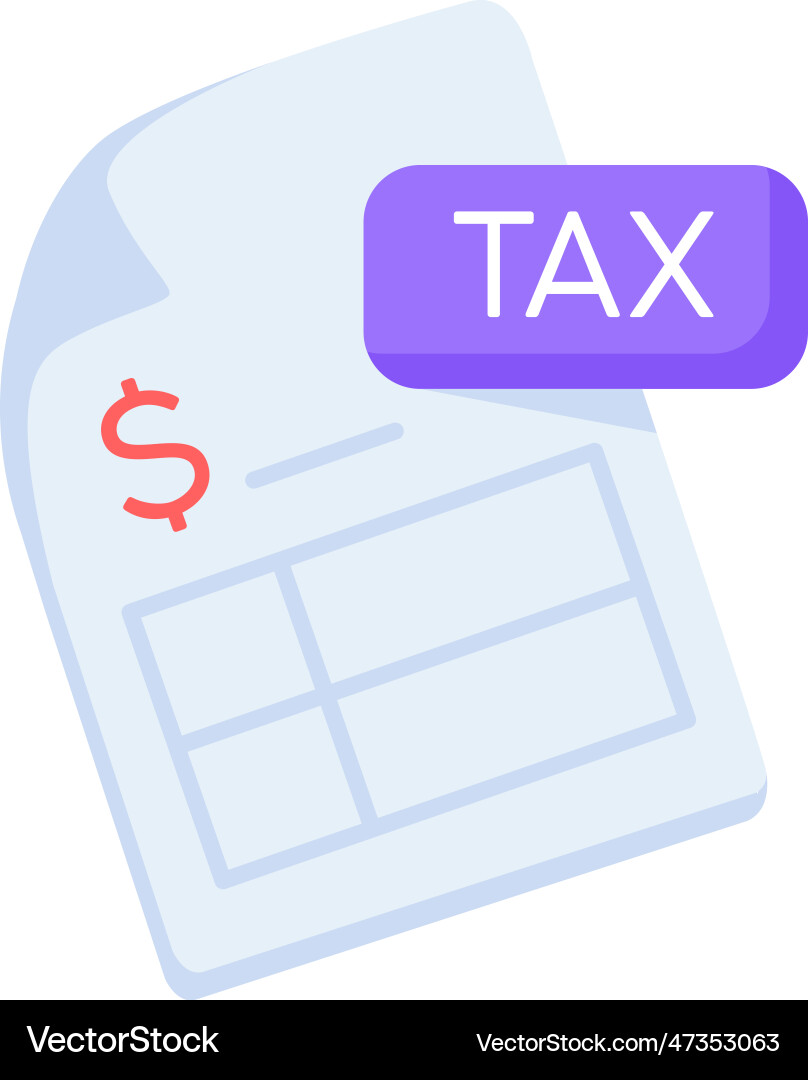 Tax form Vector Image