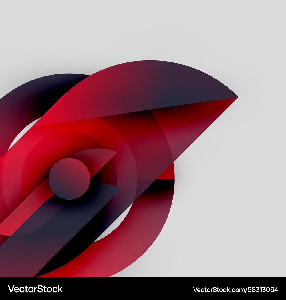 Abstract red shapes overlap creating dynamic Abstract red shapes overlap creating dynamic Vector Image
