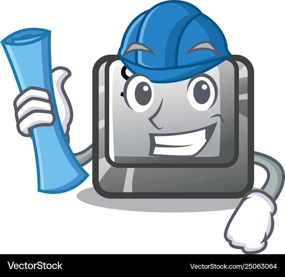 Architect button s installed on game character Architect button s installed on game character vector image