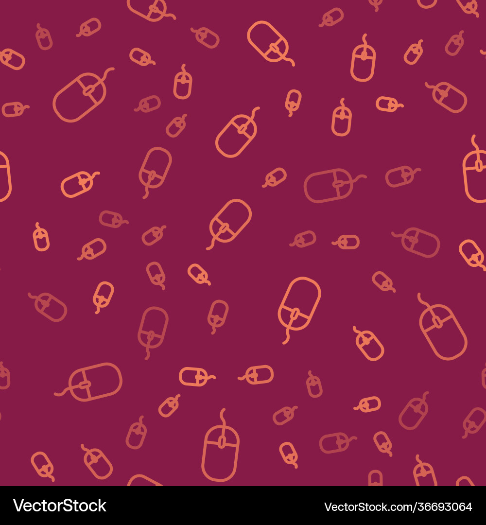 Brown Computer Mouse Icon Vector Image