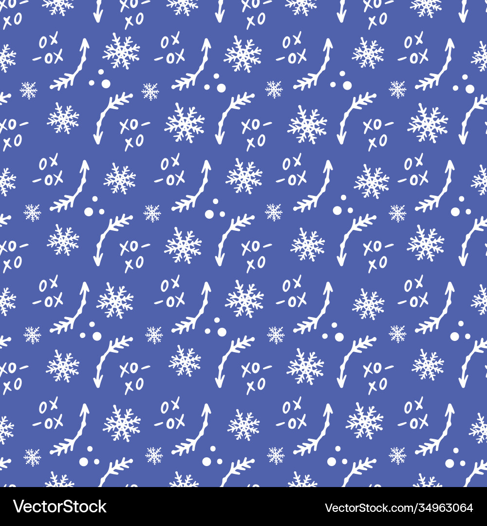 Christmas pattern with snowflake and arrow white Christmas pattern with snowflake and arrow white vector image