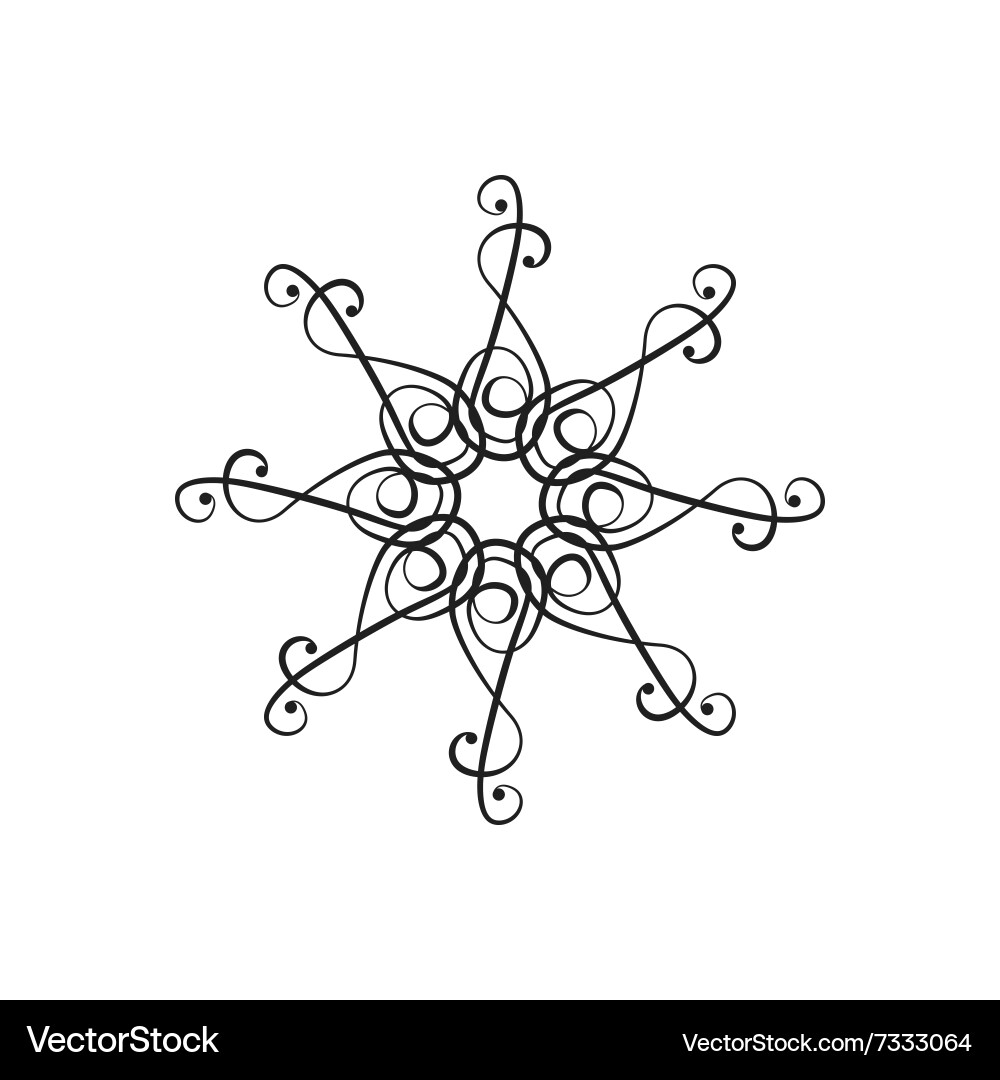 Design element in the form of a chandelier vector image