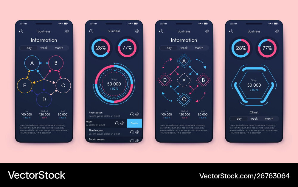 Different ui ux gui screens and flat web icons Different ui ux gui screens and flat web icons Vector Image