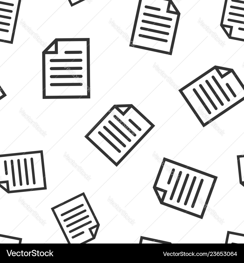 Document note icon seamless pattern background Document note icon seamless pattern background Vector Image