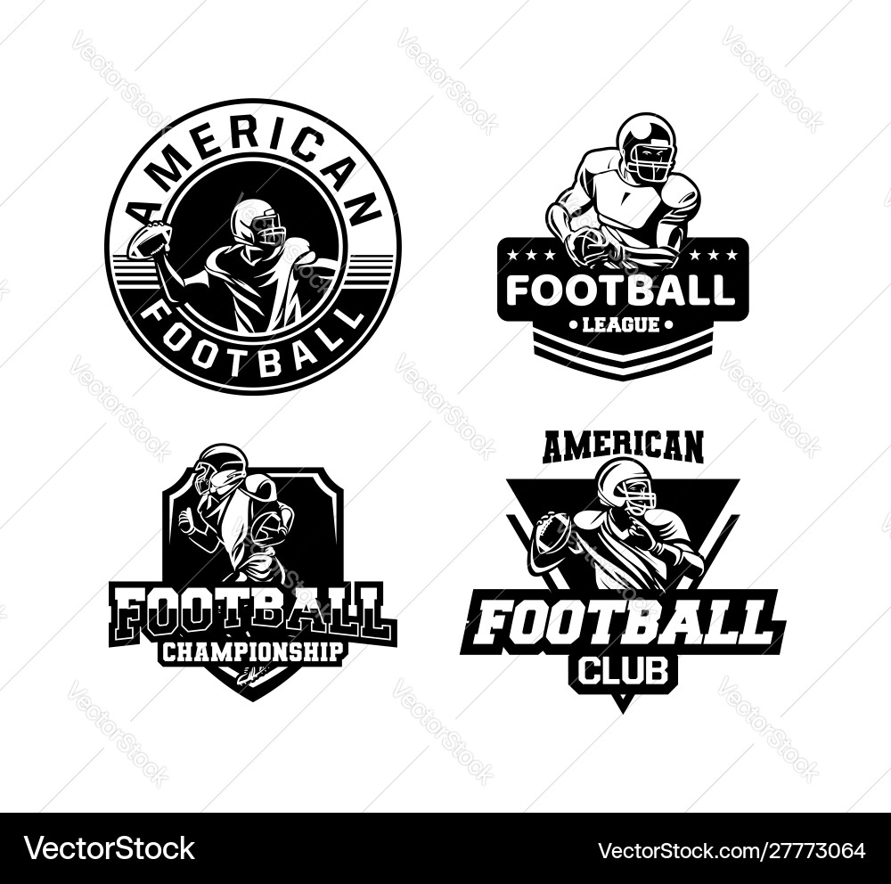 Football Championship Badge Set Vector Image