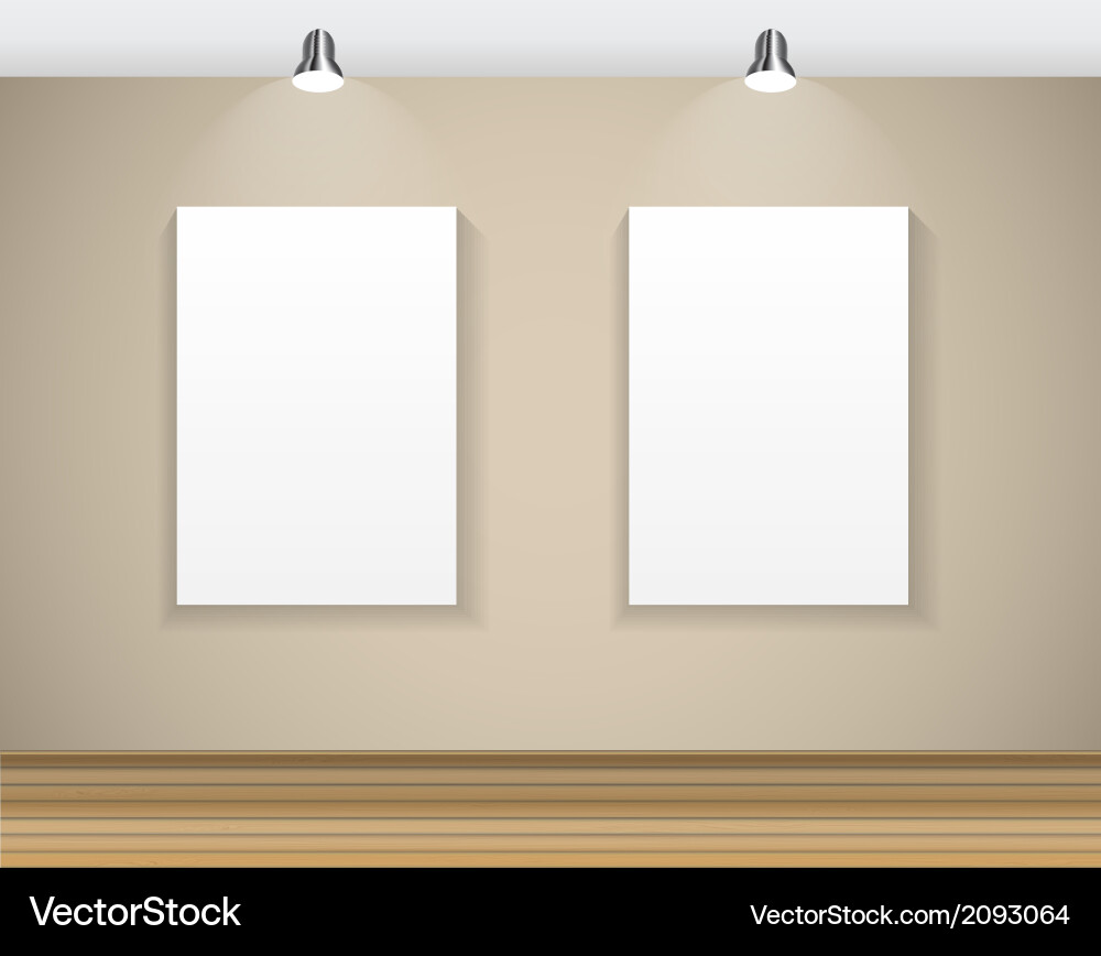 Frame on wall for your text and images Vector Image