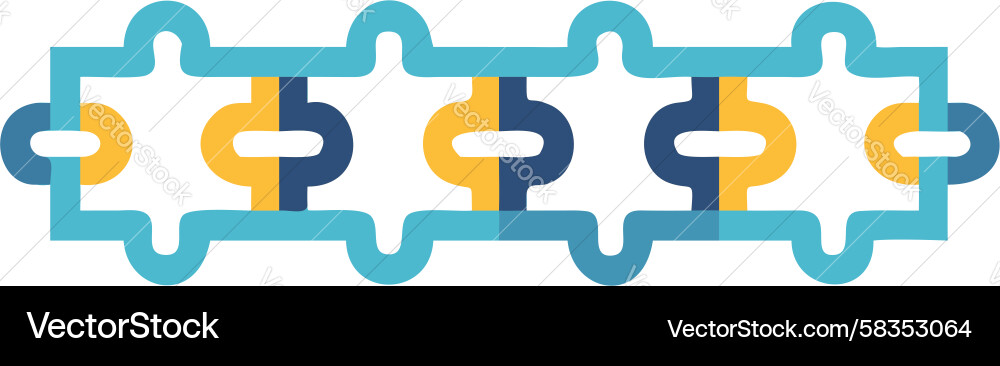 Interlocking Block System Pattern Vector Image