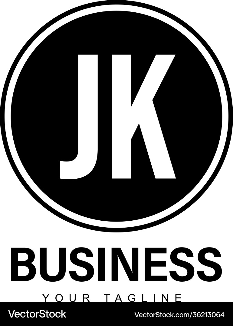 Jk initial a logo design with abstract style Jk initial a logo design with abstract style vector image