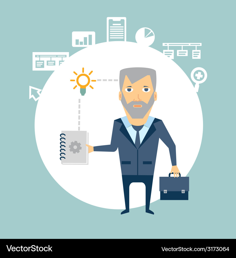 Programmer has an idea Vector Image