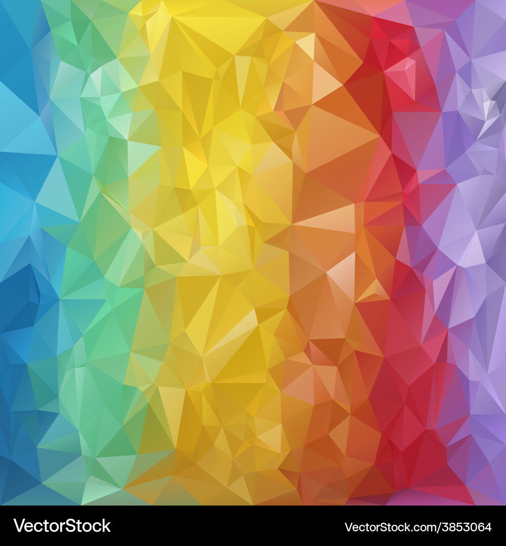 Rainbow Triangular Pattern vector image