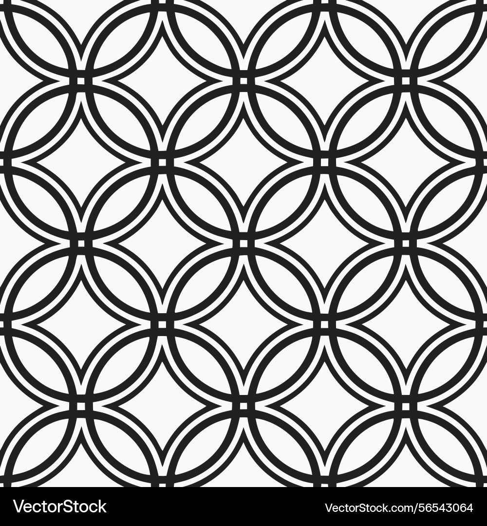 Seamless geometric pattern with interlocking vector image