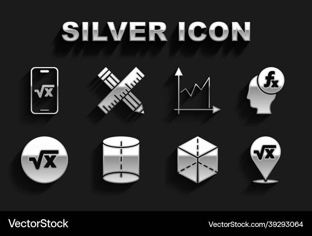 Set geometric figure function mathematical symbol Set geometric figure function mathematical symbol Vector Image