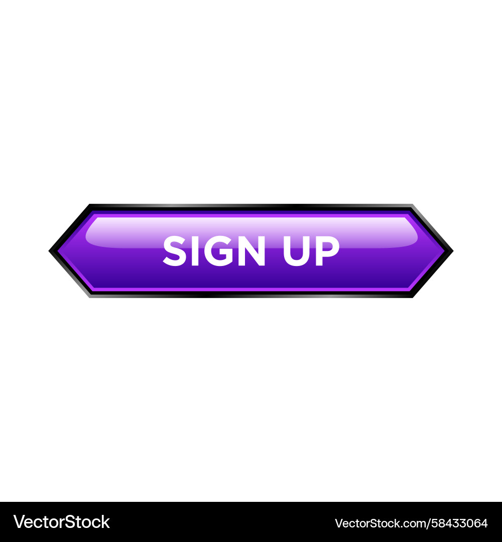 Signup Button Website Template Vector Image