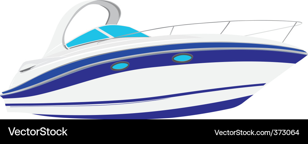 Speedboat Launch Vector Image