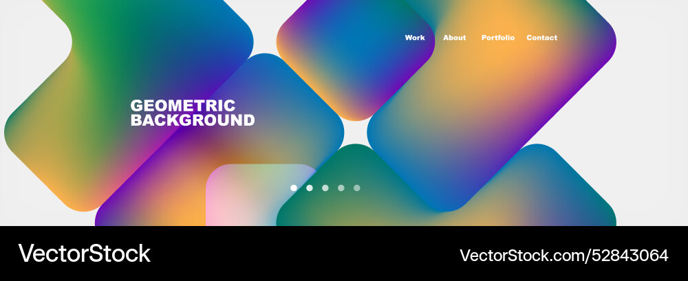 Square internet web page design template Vector Image