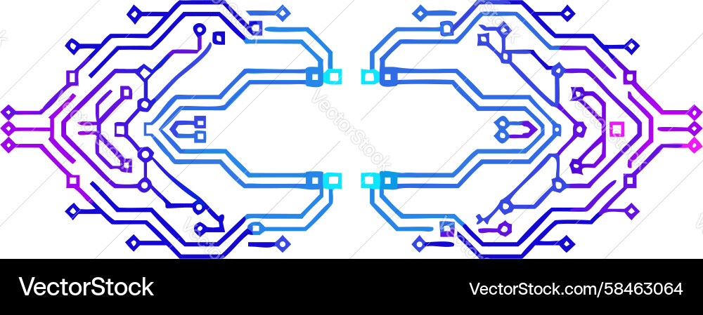 Tech Circuit Frame - Abstract Vector Image