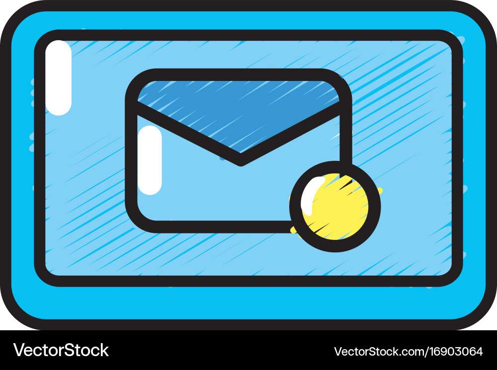 Technology screen with e-mail message information vector image