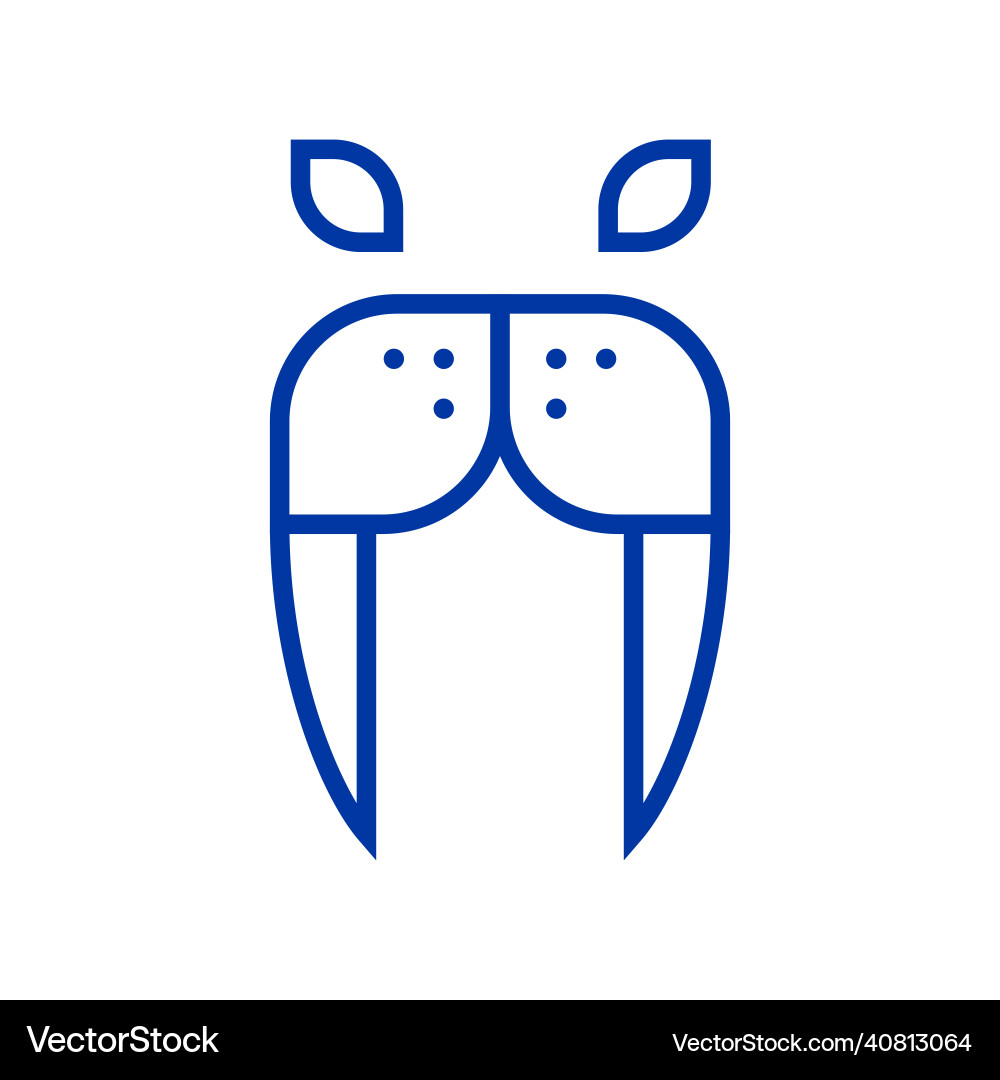 Walrus Tier Logo Symbol Grafik Design Walrus Tier Logo Symbol Grafik Design vektorbild