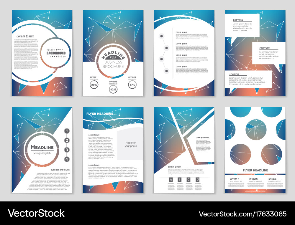 Abstract layout background set for art vector image