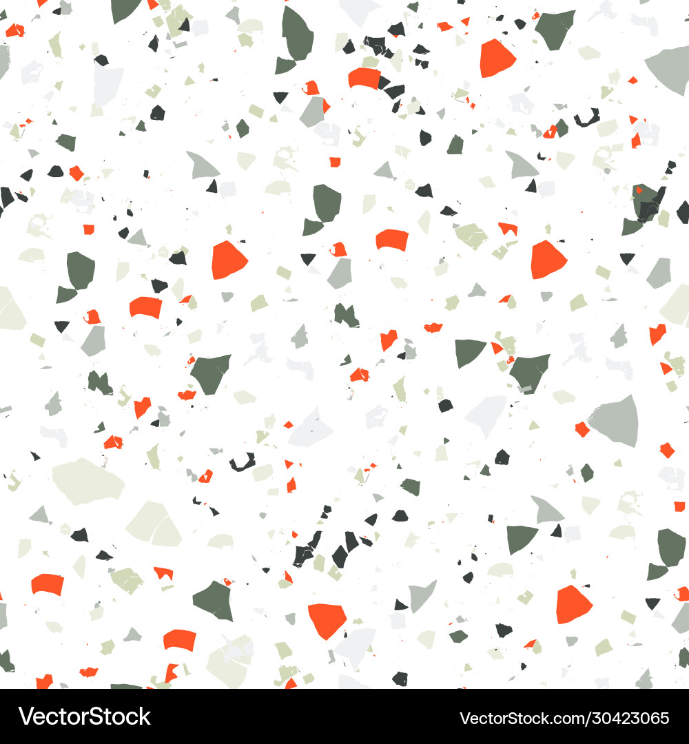 Abstract terrazzo seamless pattern vector image
