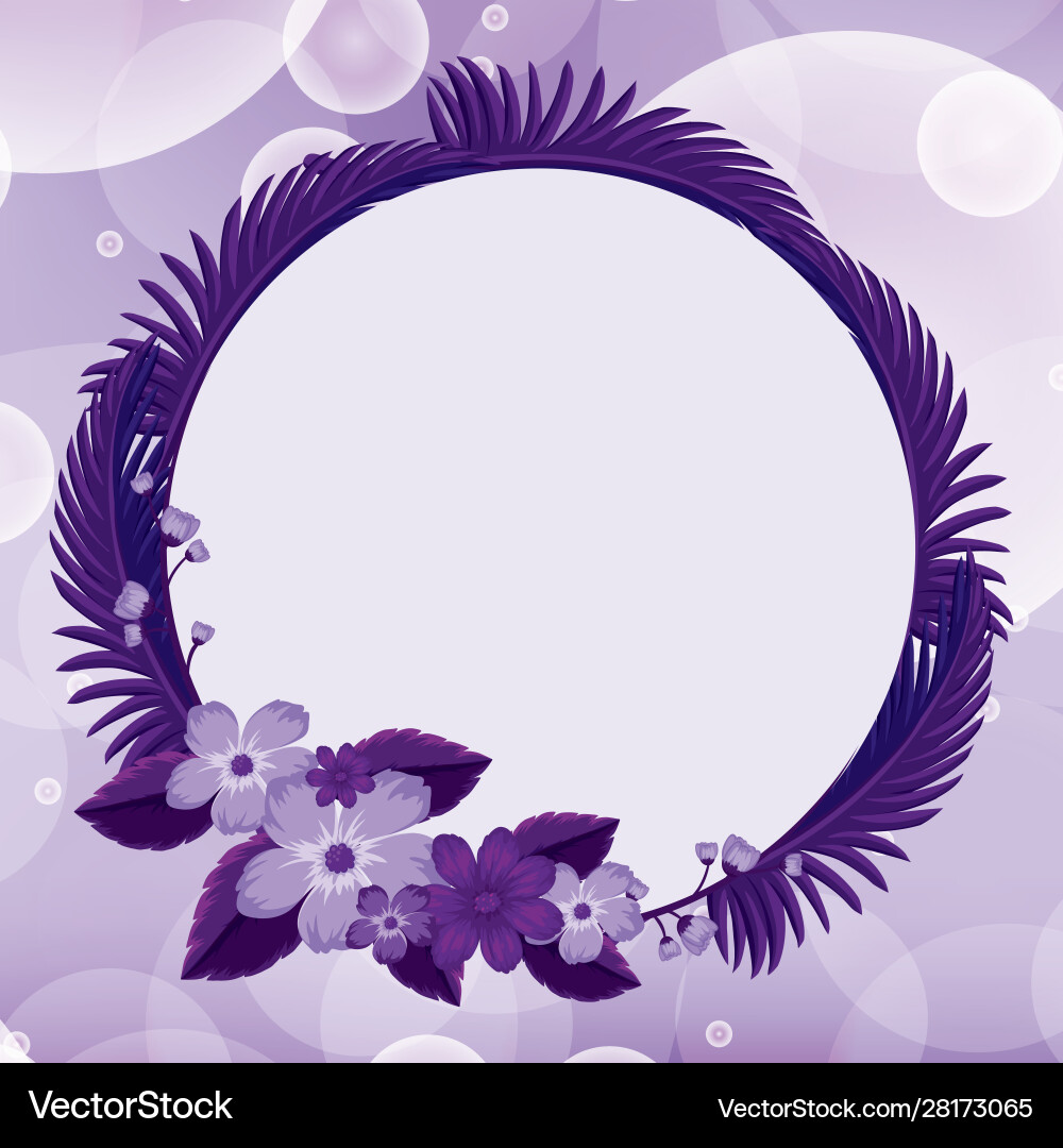 Background design with purple flowers Background design with purple flowers vector image