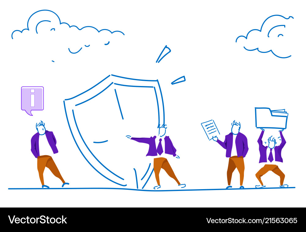Business people info Schildschutz Business people info Schildschutz vektorbild