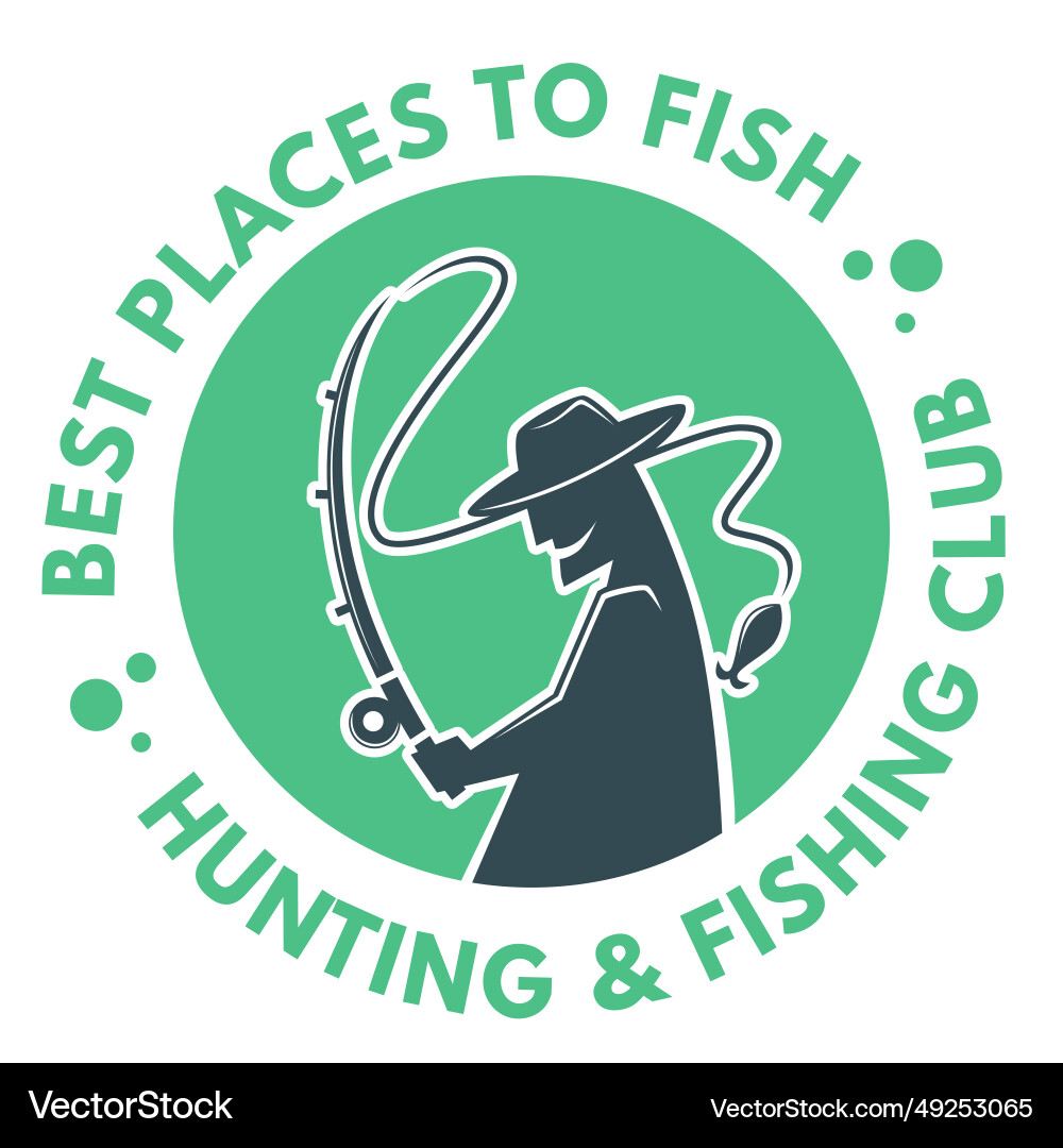 Die besten Plätze für Angeln Jagd und Fischerclub Die besten Plätze für Angeln Jagd und Fischerclub vektorbild