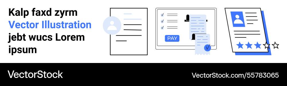 Digital document management with user profiles Digital document management with user profiles vector image