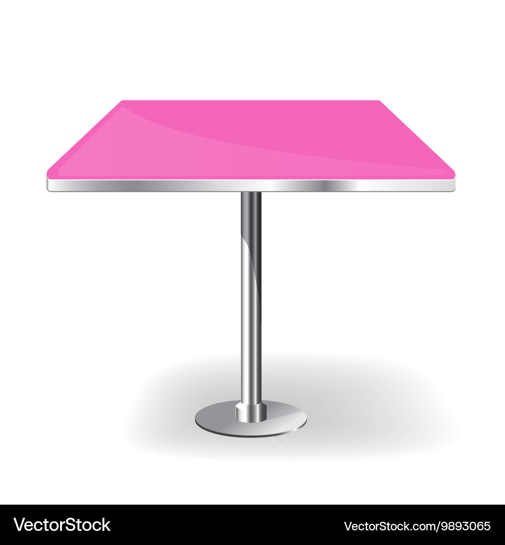 Empty rectangle table vector image