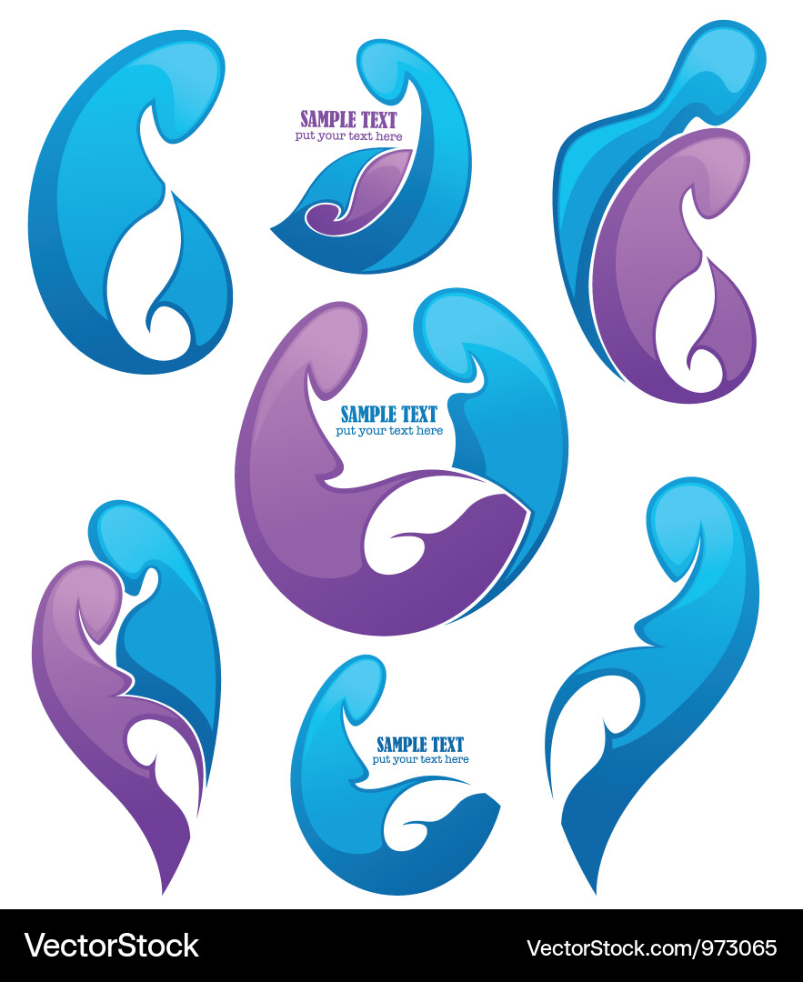 Family & Pregnancy Icons vector image