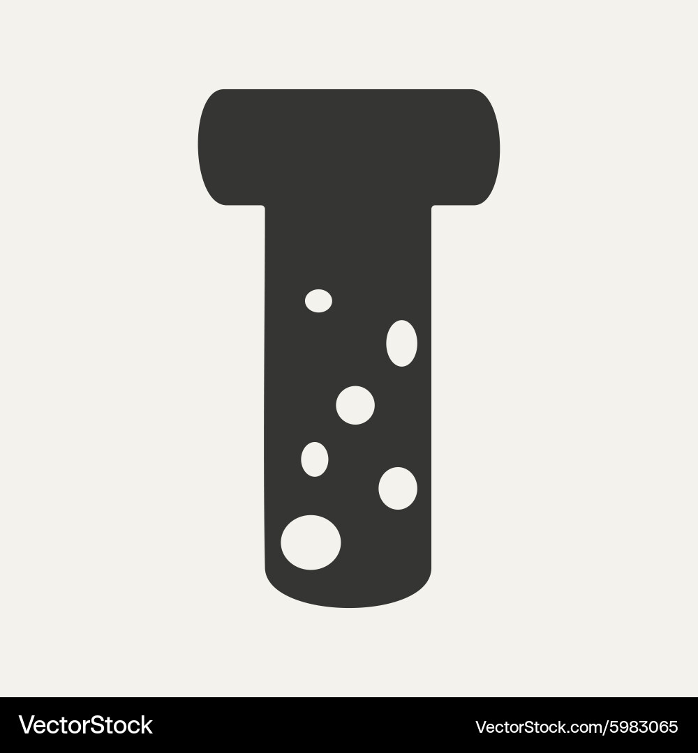 Flat in black and white mobile application flask vector image
