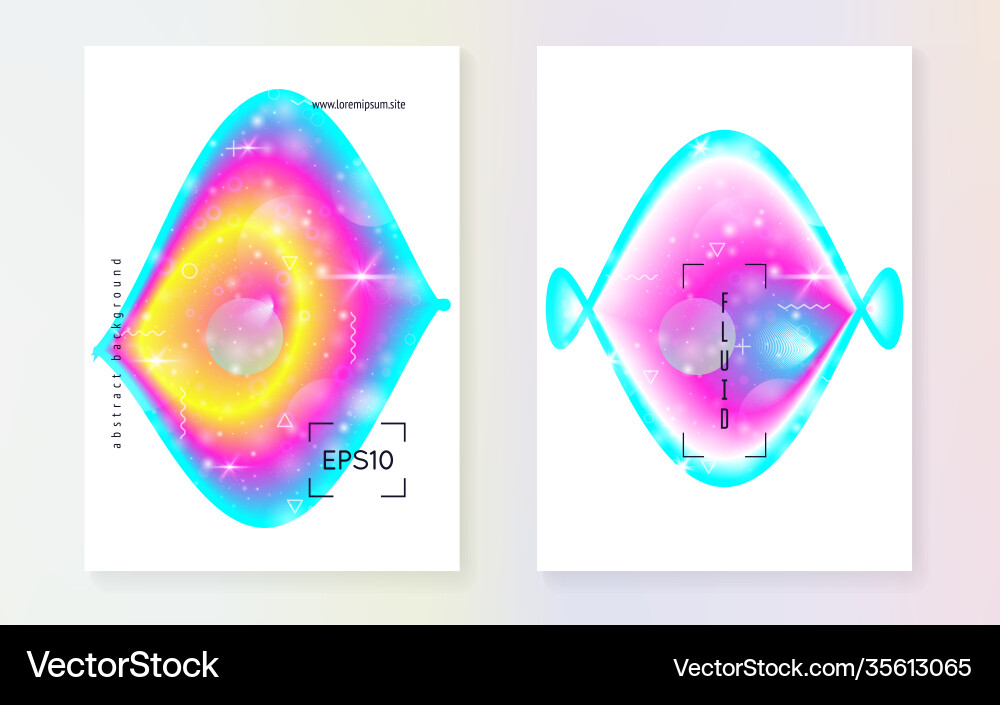 Fluid dynamic with shapes and elements Vector Image