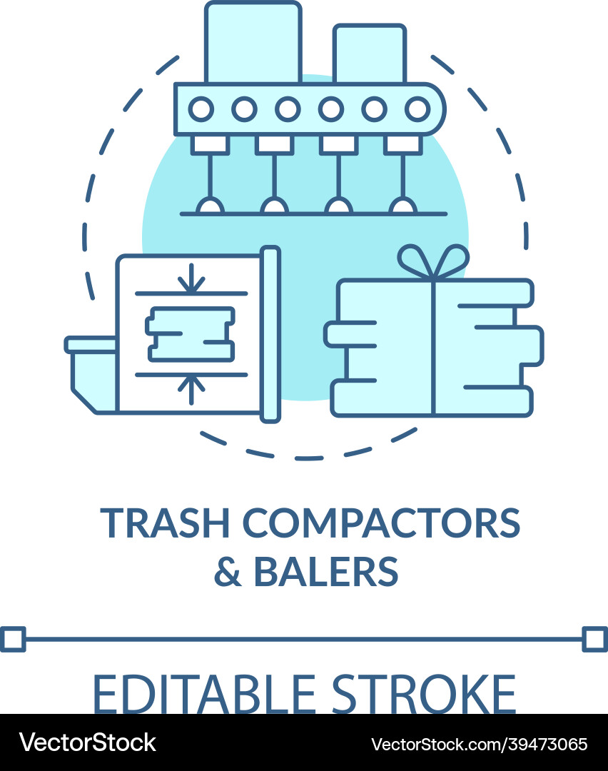 Garbage factory concept icon Garbage factory concept icon Vector Image