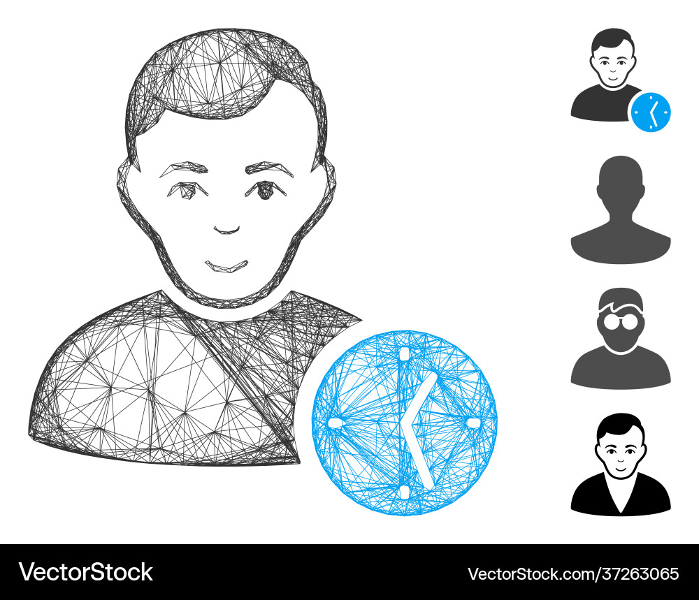 Net user clock mesh Net user clock mesh vector image